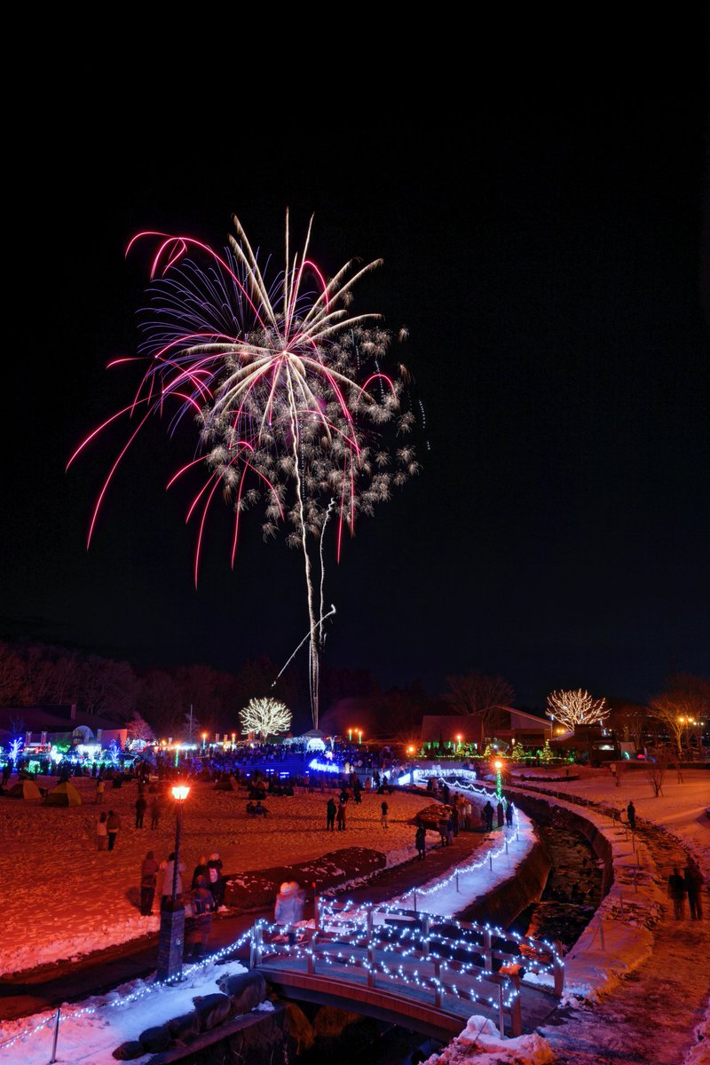 冬花火 2024-01-27 たきの冬花火2024 北海道札幌市滝野すずらん丘陵公園