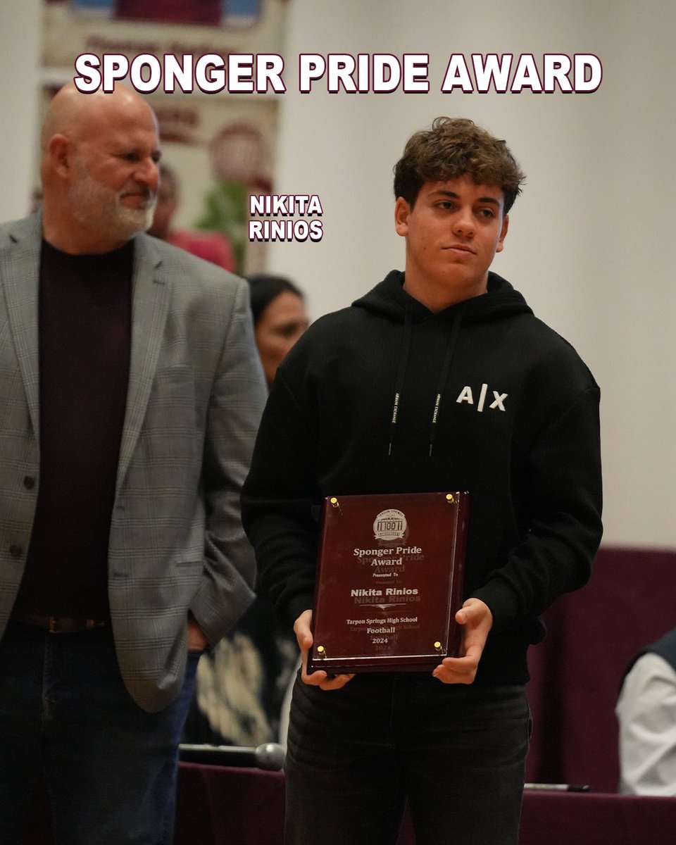 tshs_football_'s tweet image. 2024 Sponger Pride Award 

Nikita Rinios 🏆

#Spongers100 #TarponPride