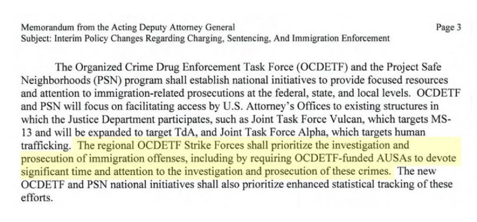 ReichlinMelnick's tweet photo. As Trump cites fentanyl as a reason for 25% tariffs on our allies, know that after taking office he ORDERED LAW ENFORCEMENT TO STOP INVESTIGATING DRUG TRAFFICKERS so he could divert resources to prosecuting migrants instead. https://t.co/lRvSQAcB1B