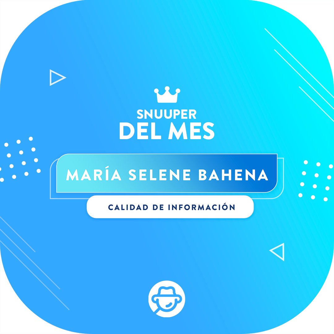 ¡Es hora de celebrar a nuestra Snuuper del mes, María! 🎉

Agradecemos la calidad de información que nos entregas, estamos contentos de contar contigo en nuestra comunidad. 🥳 Tu recompensa ya está cargada, ¡Que la disfrutes!🙌

#Snuuper #Premio #SnuuperDelMes