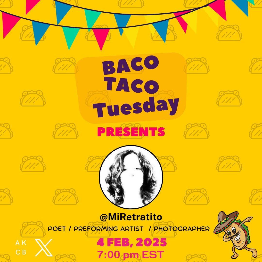 🔴Attention🔴
This Tuesday: 
We have a Special Guest

• Poet / Preforming Artist / Photographer
<a href="/MiRetratito/">Mi Retratito</a> 

Make Sure To follow Our Queens
<a href="/Lizmej12/">Liz Mejia</a> &amp; <a href="/Vongelic1/">Sapphyre Bardot</a> 

Set reminder 👉 x.com/i/spaces/1OyKA…