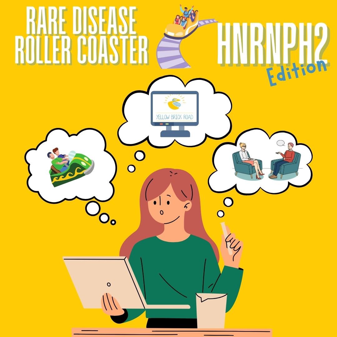 First time taking this ride?  Finding out your child has a rare disorder is a shock. As you board the "ride", you might seek counseling and/or support groups. With Rare Disease Day coming, please know: you are not alone!
#ybrp #hnrnph2 #rarediseaseday #rarediseaserollercoaster