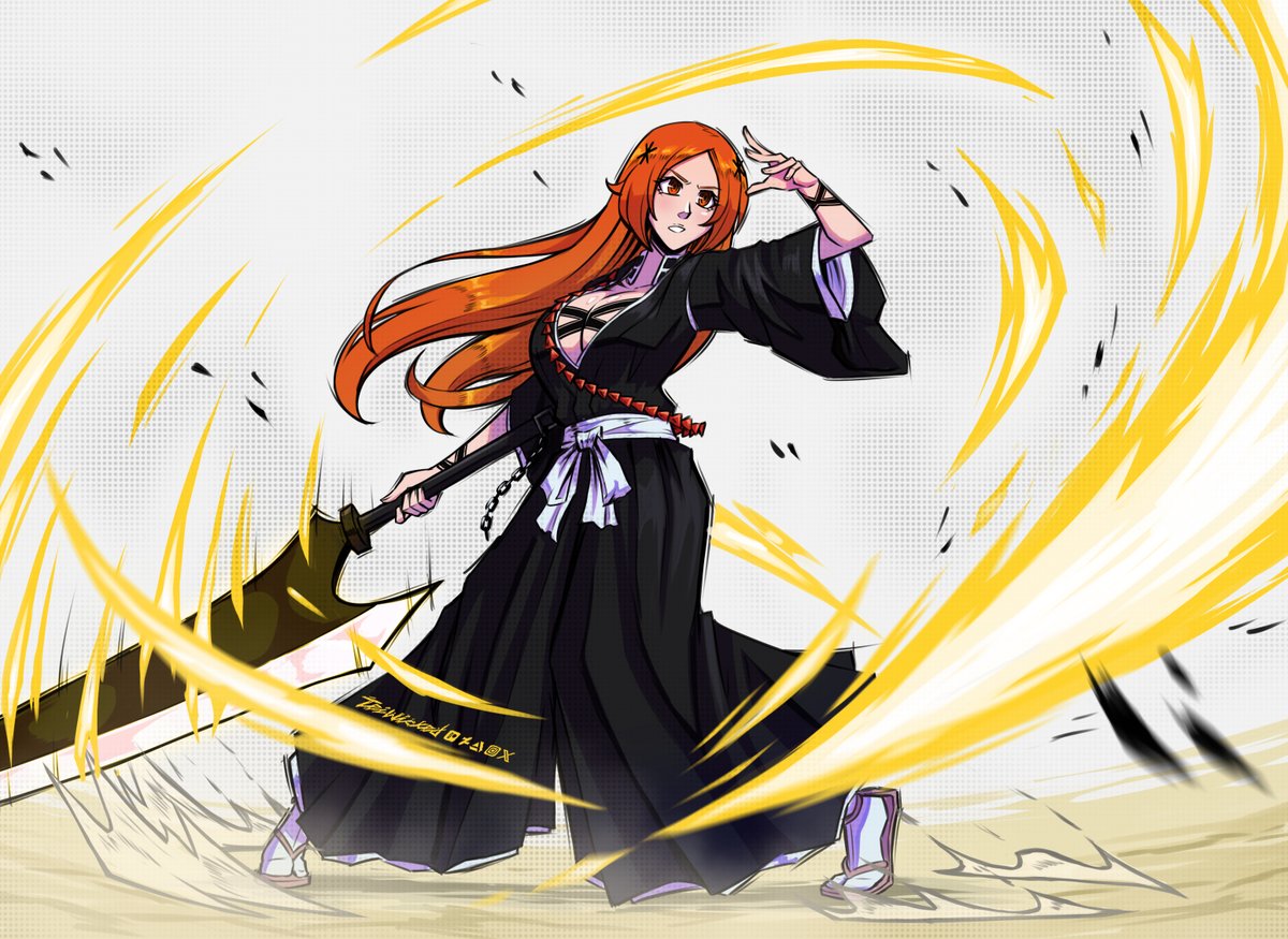 TeiWickedDraws's tweet image. Shinigami Orihime hitting a Getsuga Tensho
#BLEACH #ブリーチ