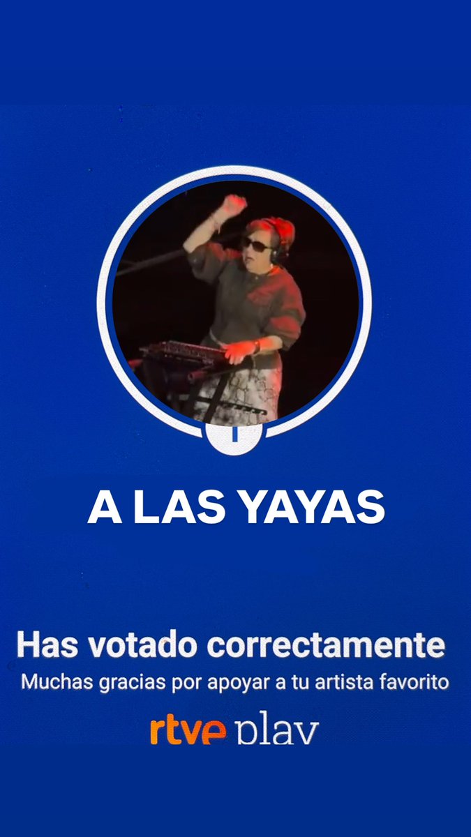 Yo he votado a ella:  #BenidormFestFinal