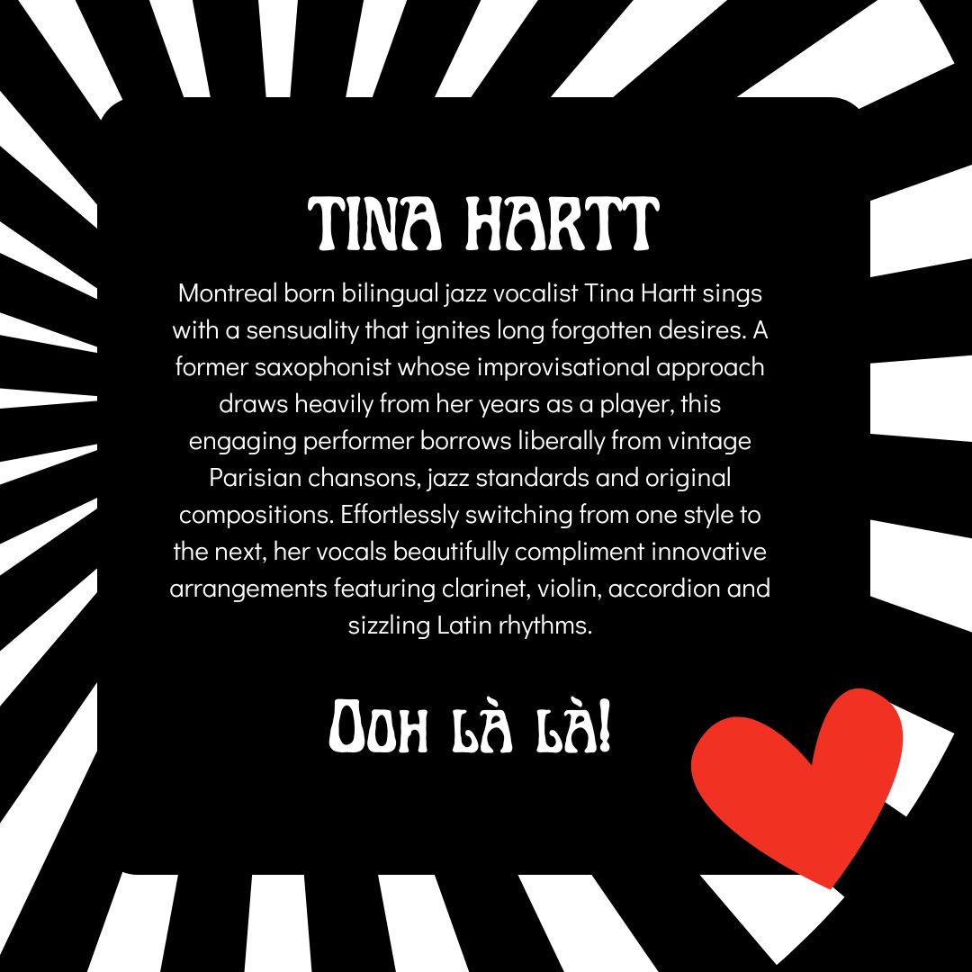 Come experience the smooth live jazz of Tina Hartt at our upcoming "I Heart Arts" Showcase: La Nuit des Artistes. Thursday, February 13, 2025 from 5-9pm!

#cspace #cspaceprojects #cspacemardaloop #yyc #yycevents #yycbuzz #creativehub #arthub #livemusic #livejazz #nuitdesartistes