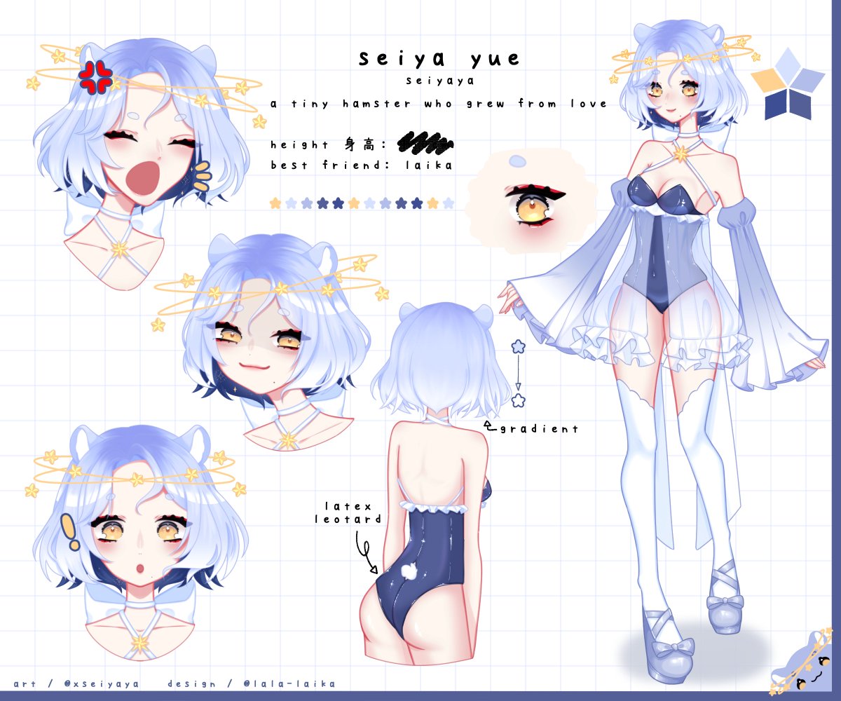 xseiyaya's tweet photo. ───⭐️ new design reveal⭐️───  

seiya yue / seiyaya 「 星愿 」
a tiny hamster who grew from love 🐹⭐️

▸https://t.co/k3yTayvxRT  
▸https://t.co/YxHCaRON1A
▸content. #yuelight
▸art. #galleryue 
#ENVtuber | #CNVTuber | #VTuberUprising https://t.co/upWkYkOP79