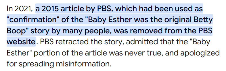 redditburger's tweet photo. @saubis_ Sadly, the claim that she was inspired by Esther Jones is false. The company + the original people who stated this have since said it was false. She was inspired by the singing style of Jones and other singers at the time, but she wasn't specifically inspired by her in appearance https://t.co/XoInha3asJ
