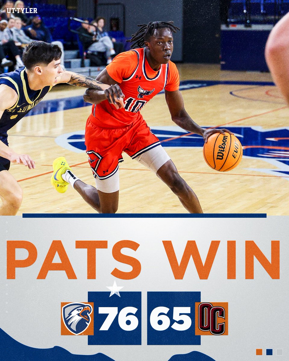 UT Tyler Patriots (@uttylerpatriots) on Twitter photo MBB | PATS WIN!
<a href="/uttylermbb/">UT Tyler Men's Basketball</a> gets 41 combined points from Mareng Gatkuoth and Dontrell Hewlett as they sweep the season series against Oklahoma Christian!
#SwoopSwoop MBB | PATS WIN!
<a href="/uttylermbb/">UT Tyler Men's Basketball</a> gets 41 combined points from Mareng Gatkuoth and Dontrell Hewlett as they sweep the season series against Oklahoma Christian!
#SwoopSwoop