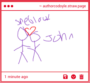 authorcodoyle's tweet photo. Delightful stickmen, my dear anonymous sender. Have you perhaps, however, considered drawing something better than that bastard Holmes? https://t.co/ysmogUZwi4