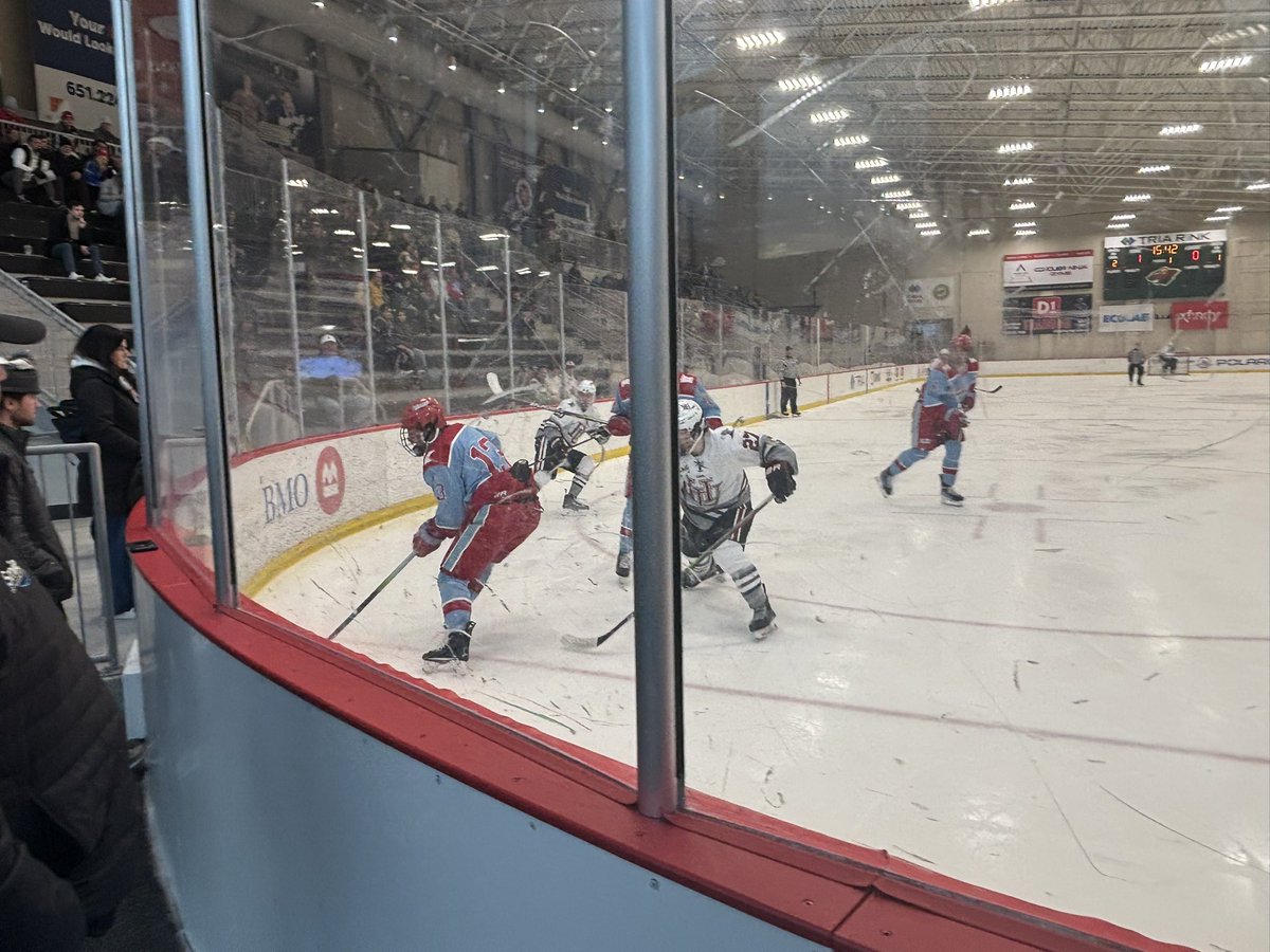 First hockey game.