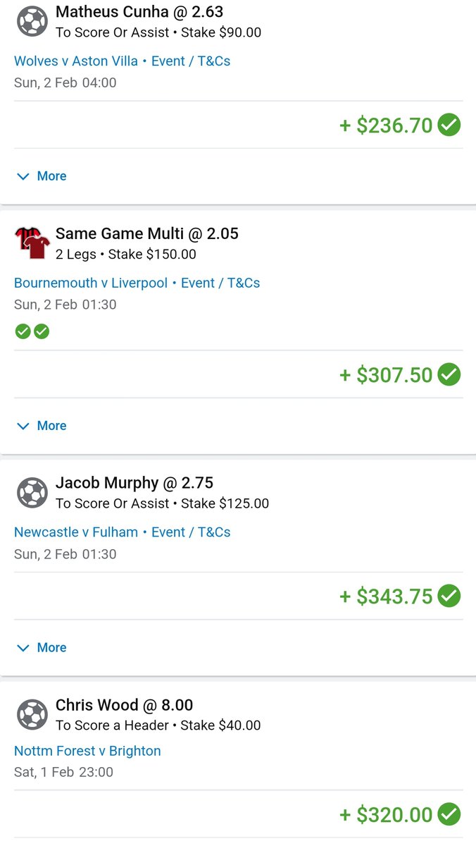 nozzastips's tweet image. Sportsbet tips went 4/4 last night 🧹 all above $2 odds