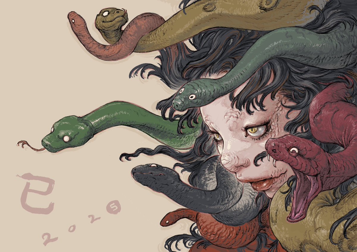 🐍 #illustration #巳