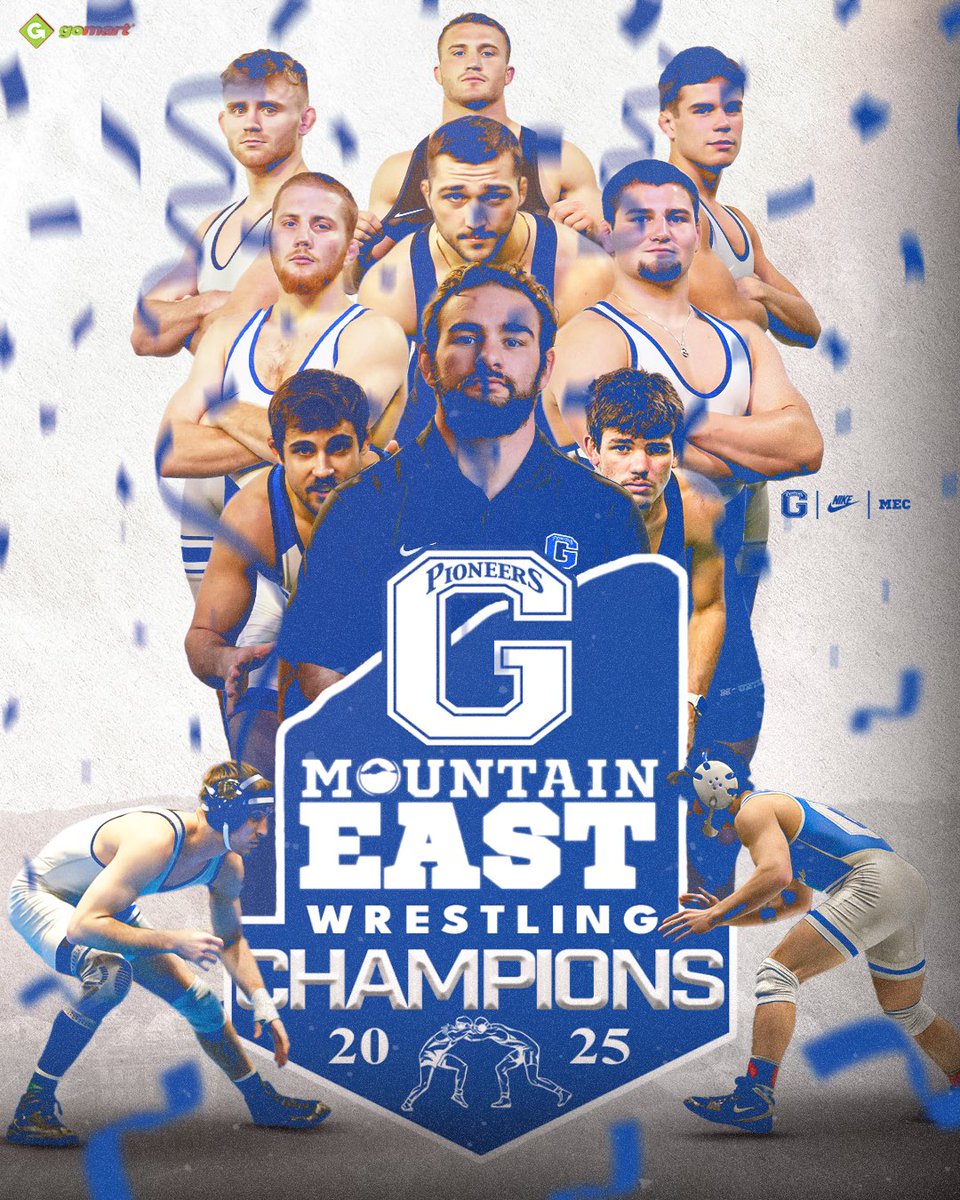 GSU Pioneer Athletics (@gsupioneers) on Twitter photo ๐๐๐๐-๐๐-๐๐๐๐!๐
YOUR 2025 <a href="/TheMountainEast/">Mountain East Conf.</a> WRESTLING CHAMPIONS!
#GoPioneers ๐๐๐๐-๐๐-๐๐๐๐!๐
YOUR 2025 <a href="/TheMountainEast/">Mountain East Conf.</a> WRESTLING CHAMPIONS!
#GoPioneers
