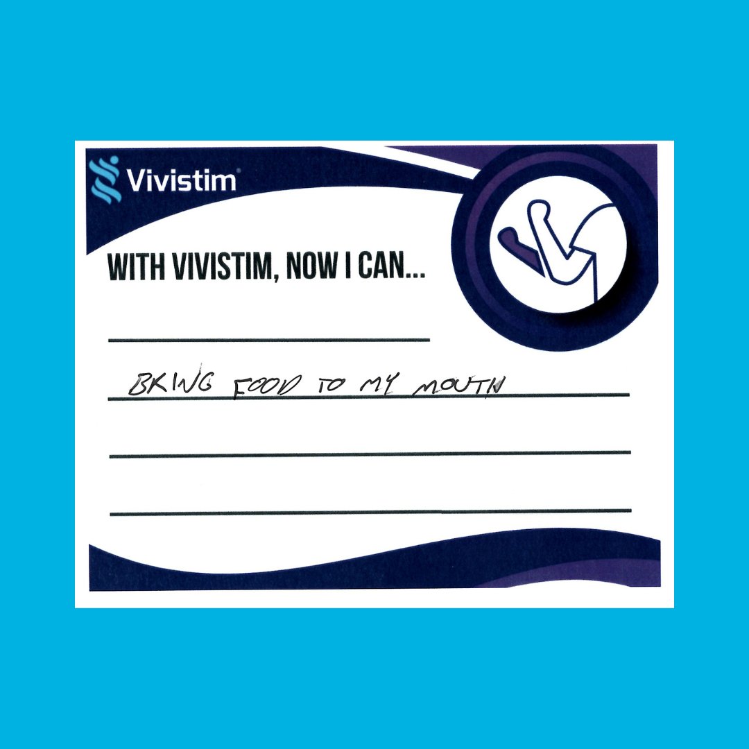 With Vivistim, this stroke survivor celebrates being able to bring food to their mouth. 💪 

Learn more and review safety information, visit qrcodes.pro/HV3OzU.