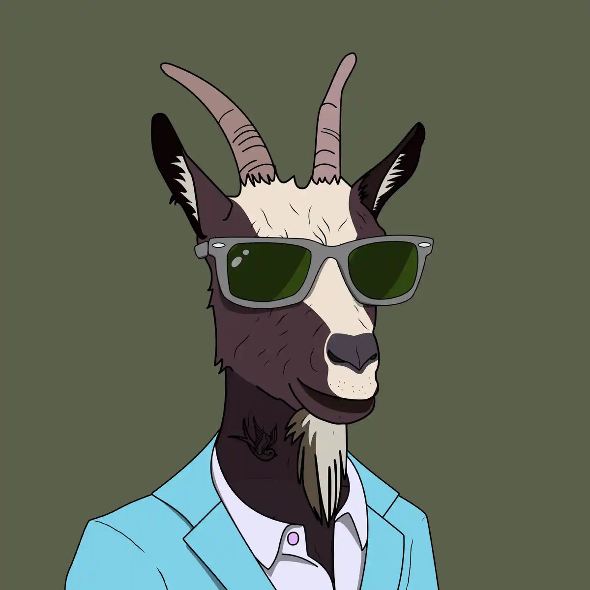 Looks like a lucky day for me! <a href="/adaGOATS/">GOAT Tribe 🐐</a>

What do you say? 

Swallow neck tattoo ✔️
Sky blue jacket ✔️
Cool black shades ✔️

#LFGoat