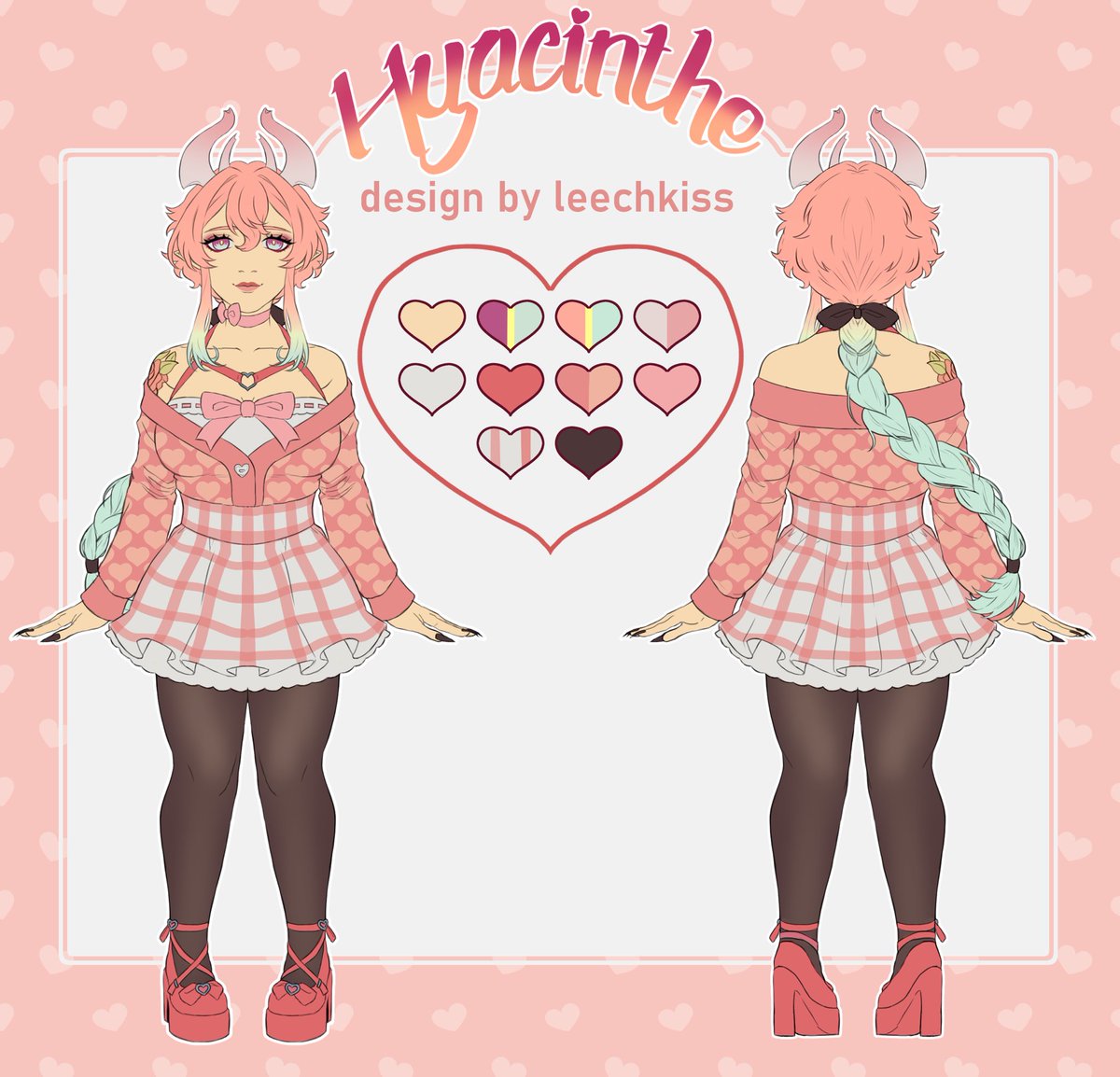couple of oc reference sheets i’ve done lately! (it/she for Corall, he/him for Hyacinthe)
#oc #originalcharacter
