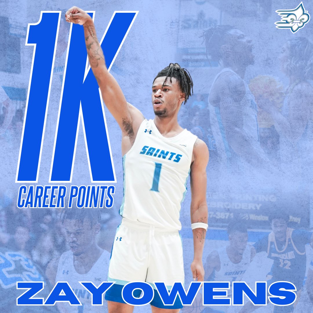 Congrats to Zay Owens on hitting 1,000 career points tonight!