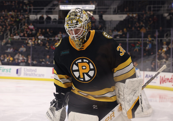 BlackAndGold277's tweet photo. The Providence Bruins go with goaltender Brandon Bussi in net tonight for the last game of the regular season against the Cleveland Monsters.
Bussi is 8-8-1 on the year with a 3.00 GAA &amp; .897 Save% &amp; is looking for his 3rd consecutive win.
#AHLBruins #NHLBruins #PROvsCLE #AHL https://t.co/Ua9o8PVeJe
