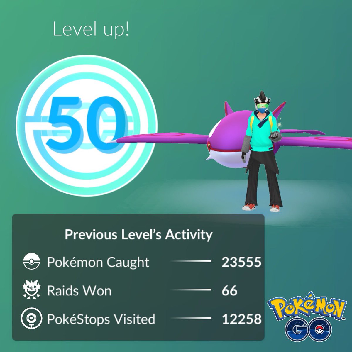 fressure's tweet image. oh yeah finally hit lvl 50 a couple days ago #PokemonGO