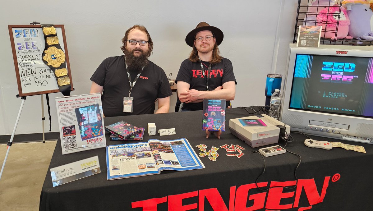 tengengames's tweet photo. Congrats again to high score champ Connor, and thanks to everybody who stopped by our booth today!

(Connor's photo posted with guardian's permission.)

#tengen #nes #zedandzee https://t.co/gppIjedIFW