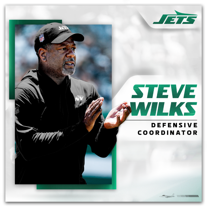 nyjets's tweet photo. NOW OFFICIAL! We've named Steve Wilks our new Defensive Coordinator.