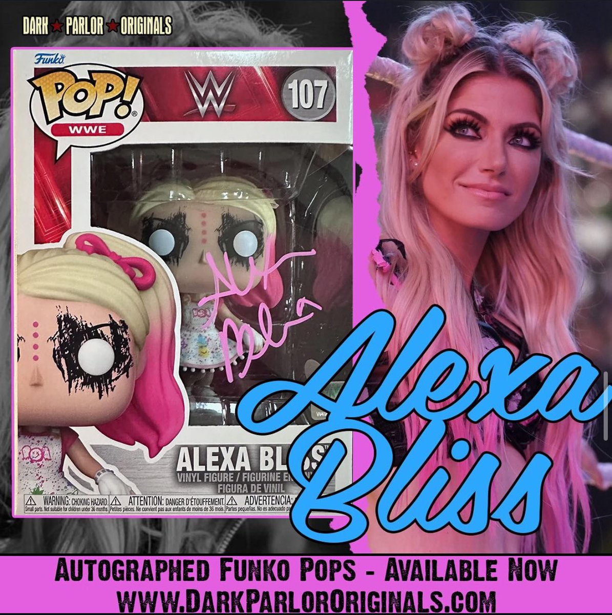 Alexa Bliss Autographed Funko Pops in stock now! 

#RoyalRumble #AlexaBliss