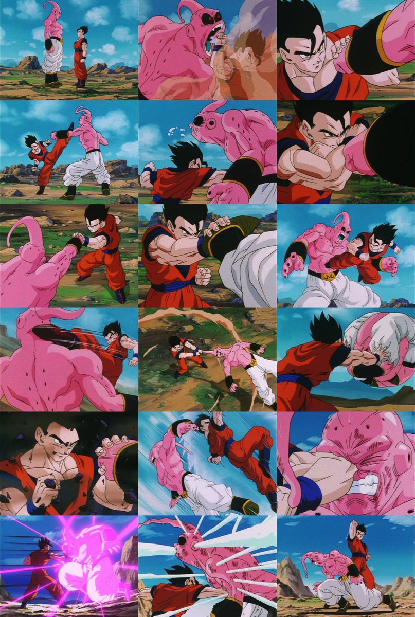 DBZdaily_'s tweet photo. Ultimate Gohan vs Super Buu https://t.co/oaZu61V63L
