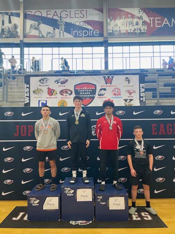 Mason Zamora 132lbs.
Jonah Manuel 150 lbs.
Carson Sutphin 157 lbs.
Central Ozark All-Conference!
<a href="/WayTigerPR/">WayTigerPR</a> <a href="/WaynesvilleHigh/">Waynesville High</a> <a href="/WaynesvilleW/">Waynesville Wrestling</a>