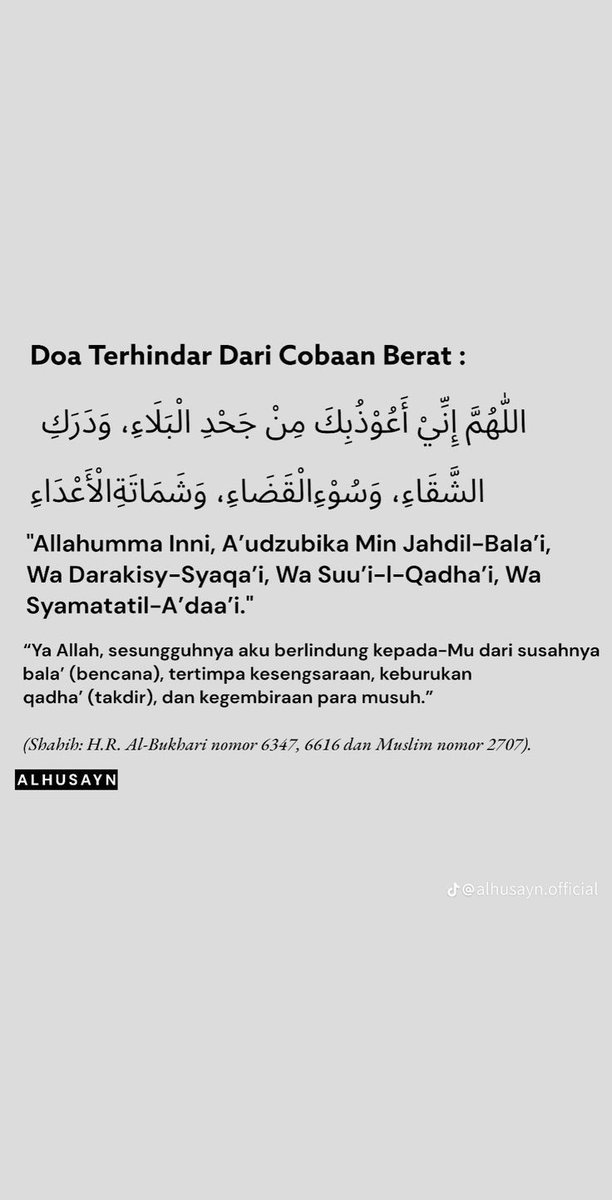 Doa terhindar dari cobaan berat🤲