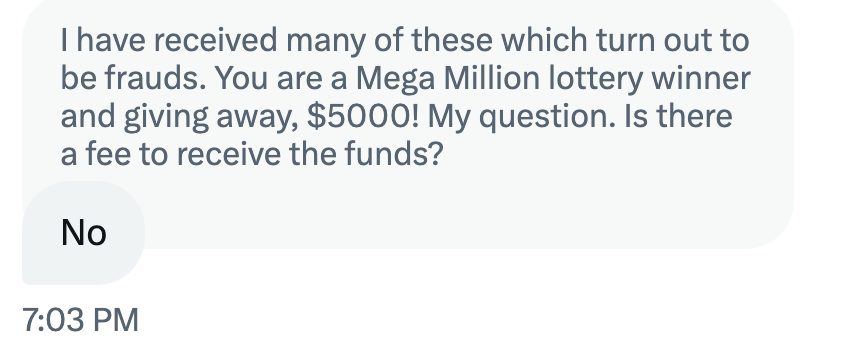 JUST ONE MORE LOTTERY WINNER, SCAMMER! BEWARE OF THEM!