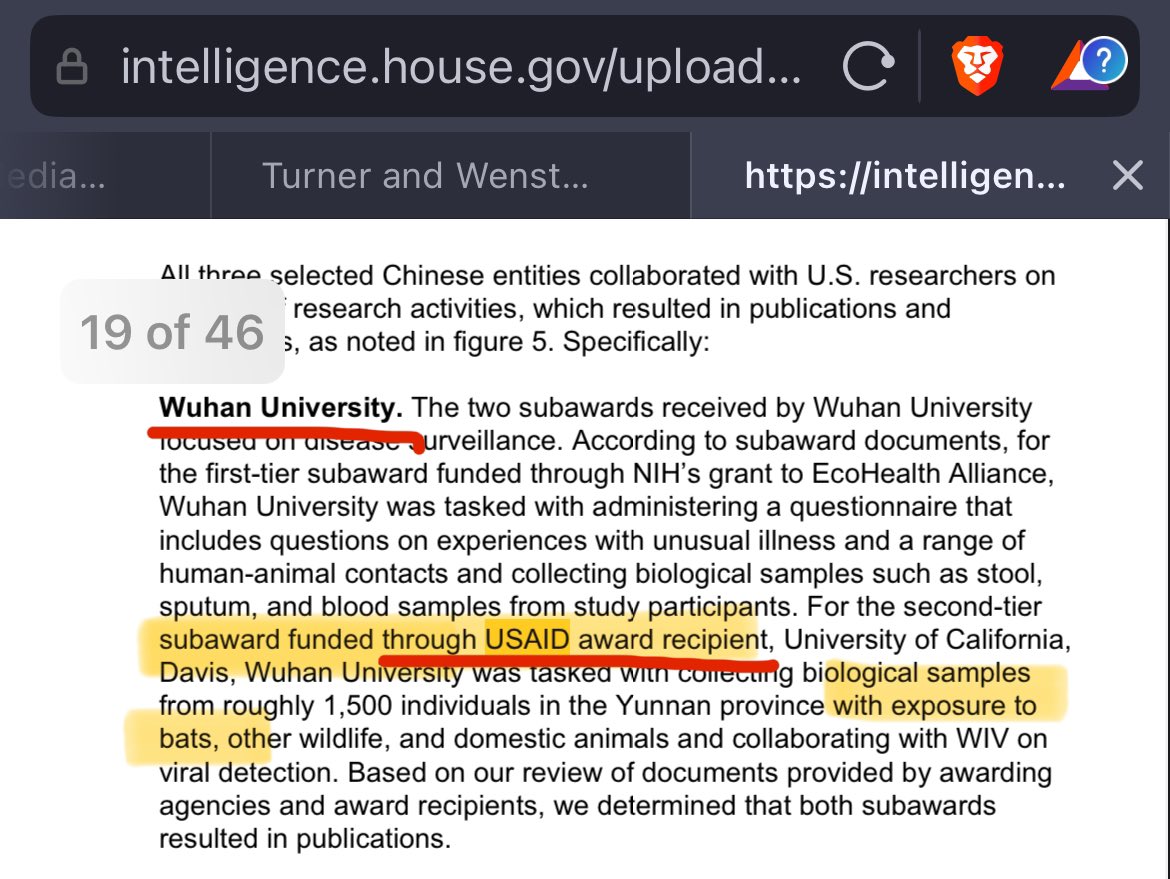 MikeBenzCyber's tweet image. Why was USAID funding the Wuhan Lab?