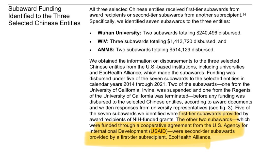 Why was USAID funding the Wuhan Lab?
