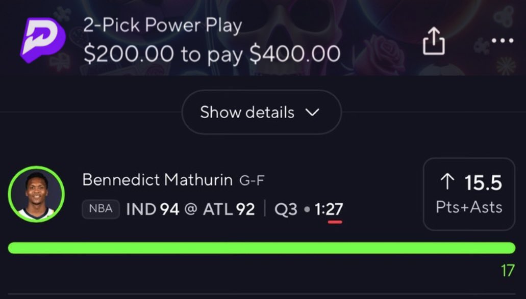 Dee_rose901's tweet image. Cash the DubClub POTD EXCLUSIVE ✅✅✅✅✅

Bennedict Mathurin 15.5 P+A 😈✅🔥🤝 

VIP members how are our slips looking #CommentBelow 👇 ⬇️ 

4/4 on props today ✅✅✅✅✅

50% OFF VIP : dubclub.win/r/p/pri-wawnk/…