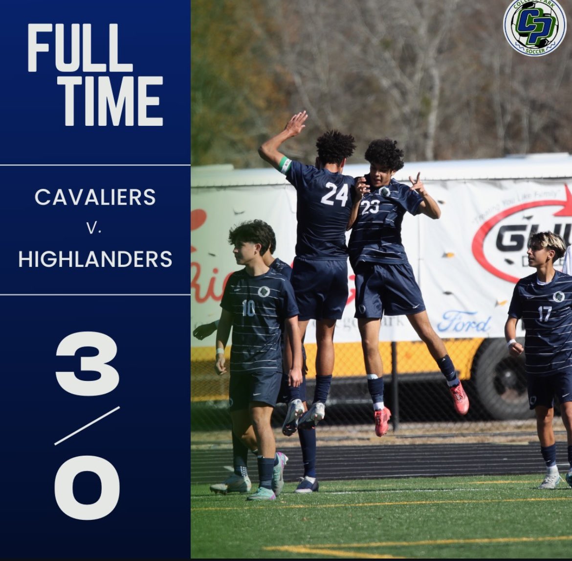 Big 3-0 win for the Cavaliers in the first leg of The Woodlands Derby!

Goals for Martin Carballo, Juan Gallo, and Salem Sharif support an awesome team defensive effort up and down the pitch for the clean sheet. 

We hit the road to Cleveland on Tuesday ahead of our bye.