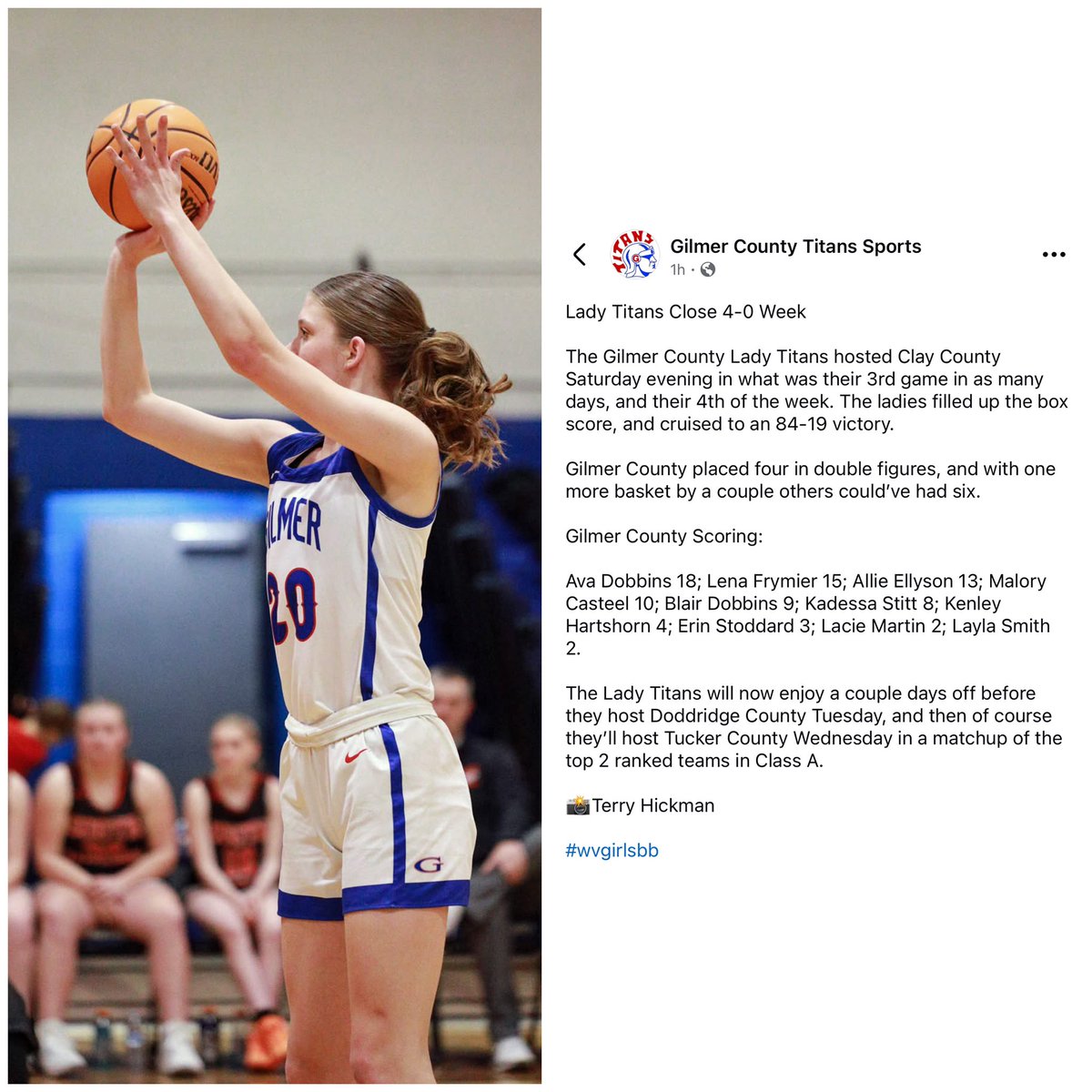 <a href="/AvaDobbins20/">Ava Dobbins</a> @MetroNewsPrep <a href="/WDTVSports/">WDTV 5 Sports</a> <a href="/12SportsZone/">WBOY 12 SportsZone</a> #wvgirlsbb