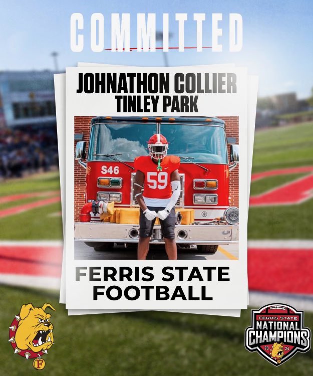 johnathon collier (@johnathon_c15) on Twitter photo blessed to have been given all the opportunities to play football. I will be continuing my academic and athletic career at Ferris state university very bless to have this opportunity @45Kings_Smith <a href="/CoachShreve/">Tyler Shreve</a> <a href="/Tinley_Football/">Tinley_Football</a> <a href="/EDGYTIM/">Timothy “EDGYTIM” OHalloran</a> <a href="/AllenTrieu/">Allen Trieu</a> <a href="/PrepRedzoneIL/">Prep Redzone Illinois</a> <a href="/DeepDishFB/">DEEP DISH FOOTBALL</a> blessed to have been given all the opportunities to play football. I will be continuing my academic and athletic career at Ferris state university very bless to have this opportunity @45Kings_Smith <a href="/CoachShreve/">Tyler Shreve</a> <a href="/Tinley_Football/">Tinley_Football</a> <a href="/EDGYTIM/">Timothy “EDGYTIM” OHalloran</a> <a href="/AllenTrieu/">Allen Trieu</a> <a href="/PrepRedzoneIL/">Prep Redzone Illinois</a> <a href="/DeepDishFB/">DEEP DISH FOOTBALL</a>