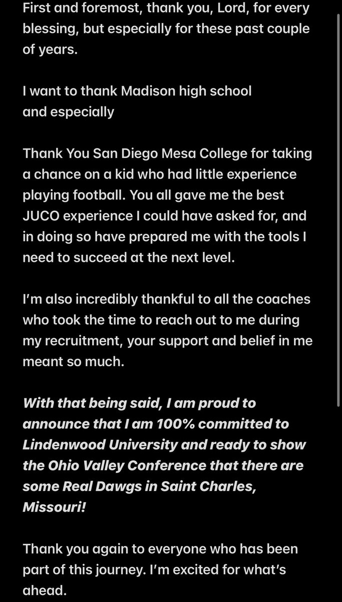 Thank you Lord.

<a href="/CoachChevSD/">Coach Chevalier</a> <a href="/SDmesafootball/">OLYMPIANS</a> <a href="/CoachMarques_D3/">Coach Marques</a> @CoachFlo_LU
<a href="/LindenwoodFB/">Lindenwood Football</a> <a href="/CoachK_Parker/">Coach Parker</a> <a href="/BallCoachGW/">Gary Watkins Jr</a>  #SKOLIONS #SKOLYMPS #JUCOPRODUCT