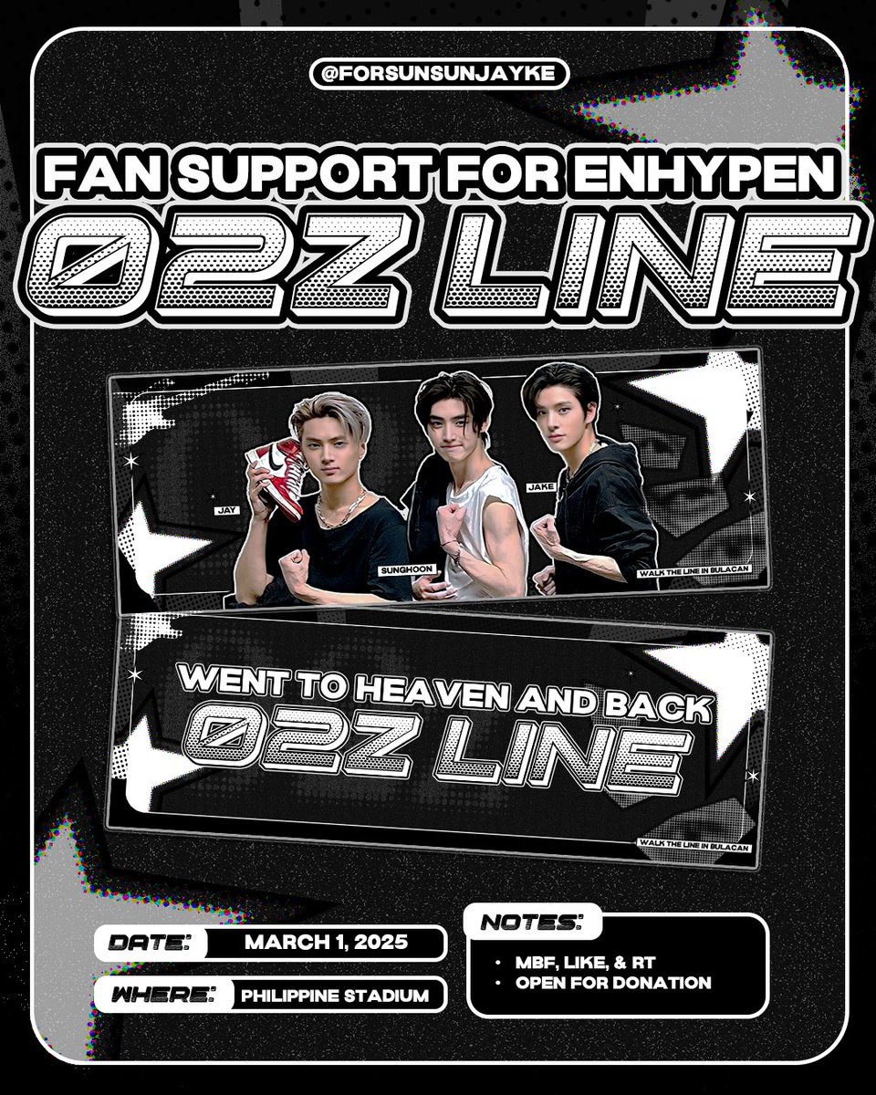 forsunsunjayke's tweet image. WALK THE LINE IN BULACAN 
╰ fan support by @forsunsunjayke ⋅˚₊‧ 𐙚 
      design by @hoonwhilez 

#JASUKE 🐈‍⬛🐧🦮

details:
☆ mbf, like &amp;amp; rt
☆ loc tba on dday
☆ 1:1 ratio only
☆ trades on dday only
☆ open for donation to produce more banners (check thread for details)