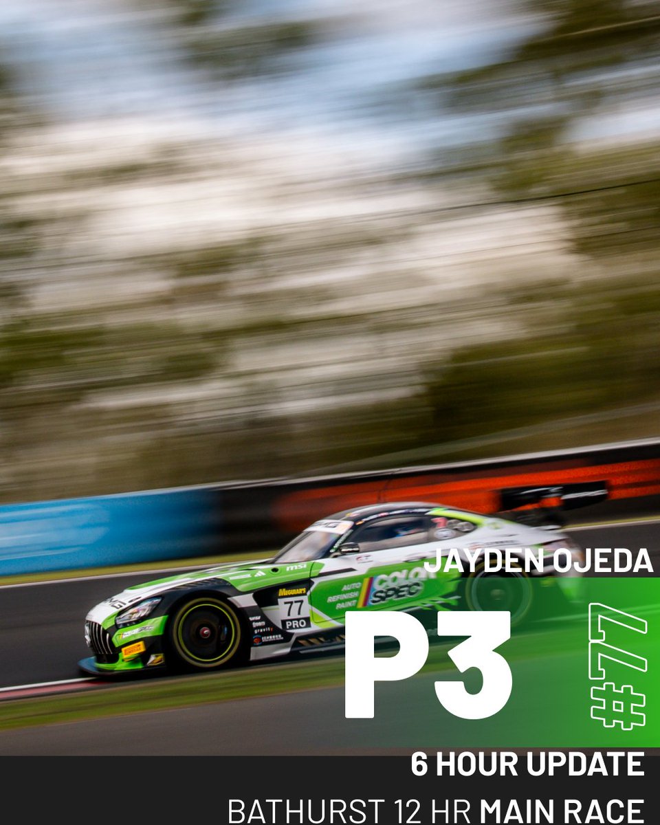 Report from 6 out of 12 hours in..⌛

Strong effort from the drivers to maintain our P3 position, as well as our pit strategy - including a brake pad change to optimize #77 for the last half of race time.

More progress to be made past the halfway point, we will keep pushing!