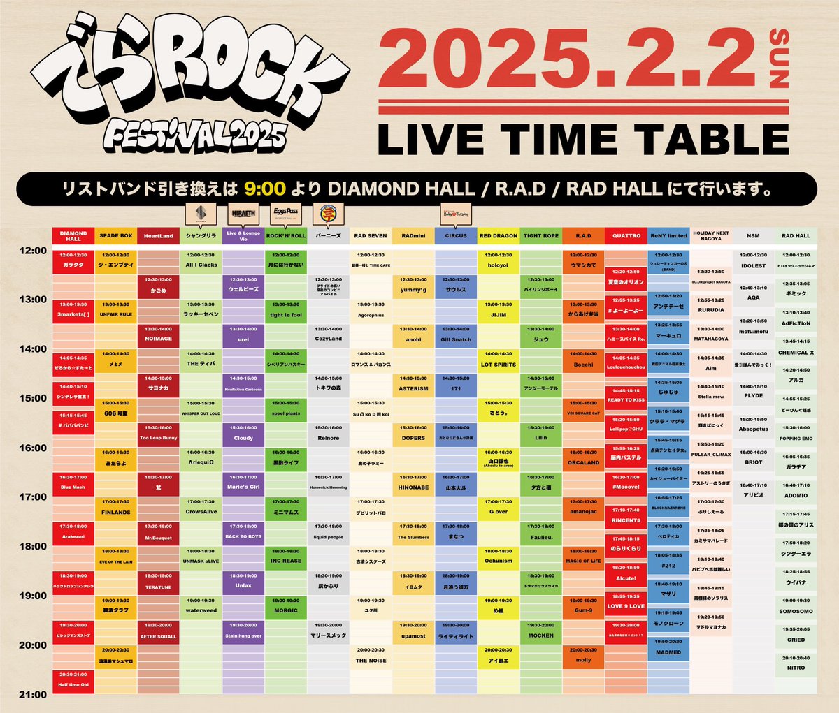 ⚠️注意事項&Q&A⚠️】 Day.2 でらロックフェスティバル2025 ご来場