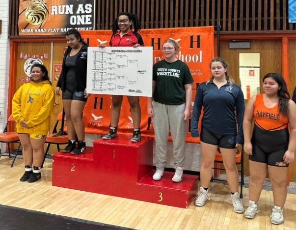 Girls Varsity wrestling Region Champion Herndon Hornet Eja Gatewood <a href="/herndonsports/">HHS Athletics</a> <a href="/HerndonWrstlng/">Herndon High School Wrestling</a> <a href="/HornetBoosters/">Herndon HS Boosters</a>