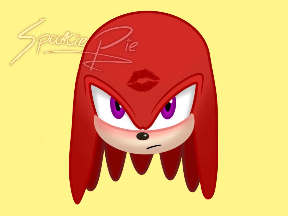 spookiepie_'s tweet image. A little silly fella (and a goofy thing for Valentine’s Day I guess?) 
#SpookiePie #KnucklesTheEchidna