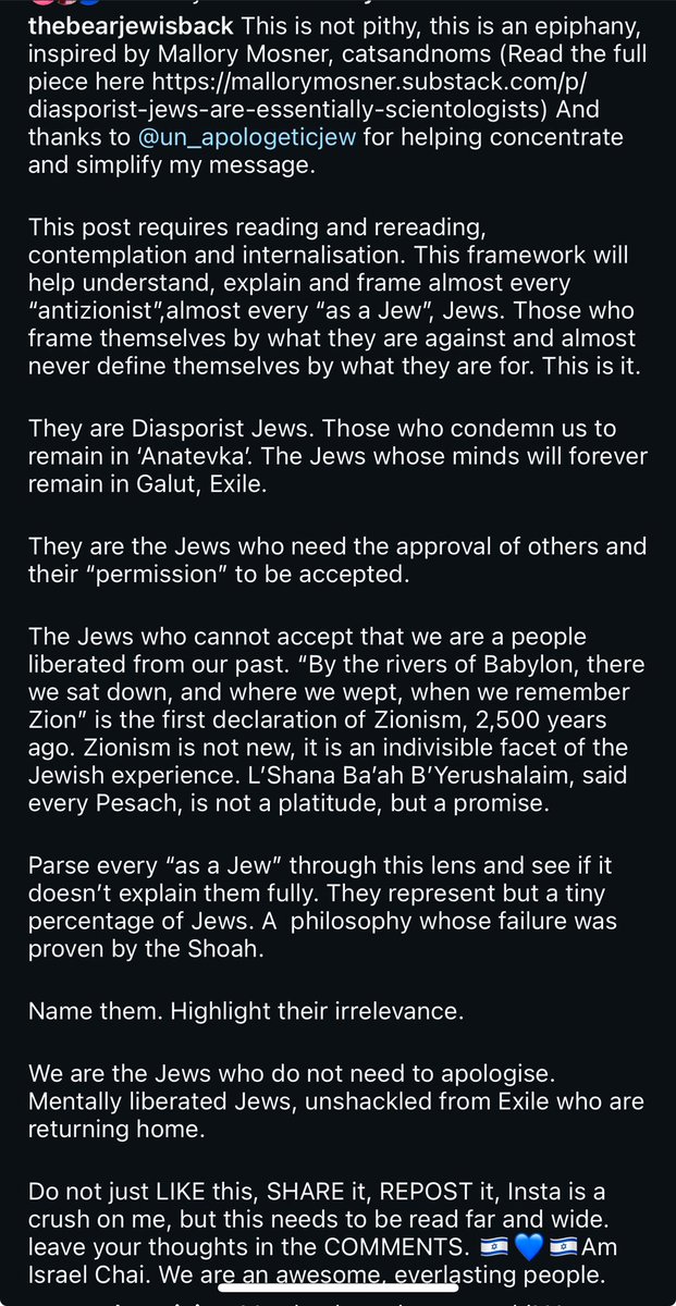 If you read anything today, read this. mallorymosner.substack.com/p/diasporist-j…