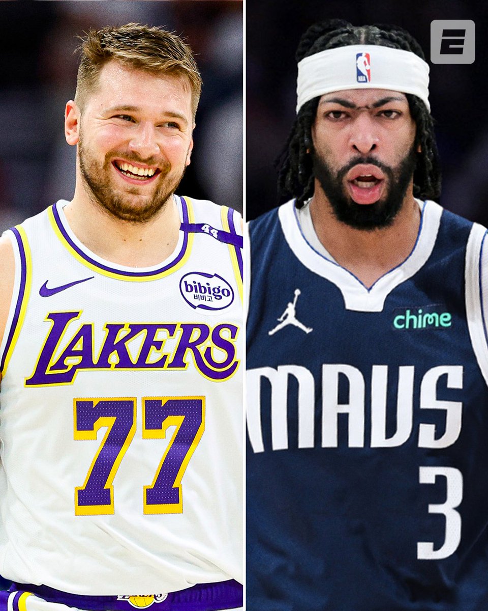LakersLead's tweet photo. Explain the Anthony Davis-Luka Doncic trade in one word https://t.co/XsSQbkS5Lc
