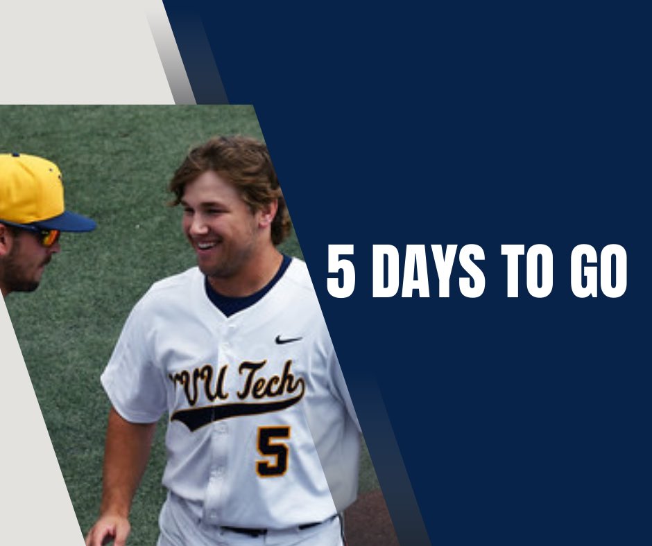 WVUTechBase's tweet photo. We are 5 days away from WVU Tech baseball taking on Milligan University. The games will be live streamed. Follow along on our social media pages to stay up to date ⚠️🐻 #2025season #goldenbears https://t.co/nLSaP74vf3