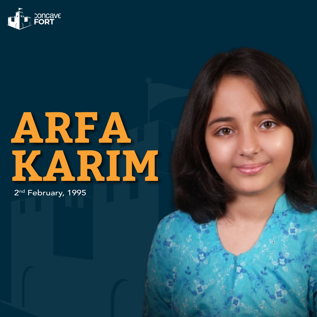 ConcaveFort's tweet photo. Remembering the incredible Arfa Karim on what would have been her birthday. Her passion, intelligence, and groundbreaking achievements in technology still resonate today.

#ArfaKarim #RememberingArfa https://t.co/sJQqHxSjXf