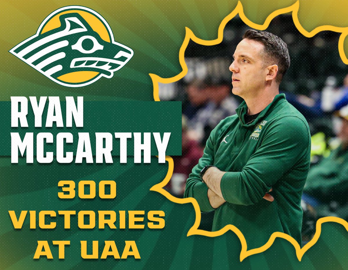 Congrats to Coach Mac on another impressive milestone, earning his 300th dub at UAA tonight against his old program and alma mater, NNU.
<a href="/GNACsports/">GNAC Sports</a> <a href="/uaanchorage/">UAA</a> <a href="/WBCA1981/">Women’s Basketball Coaches Association</a>