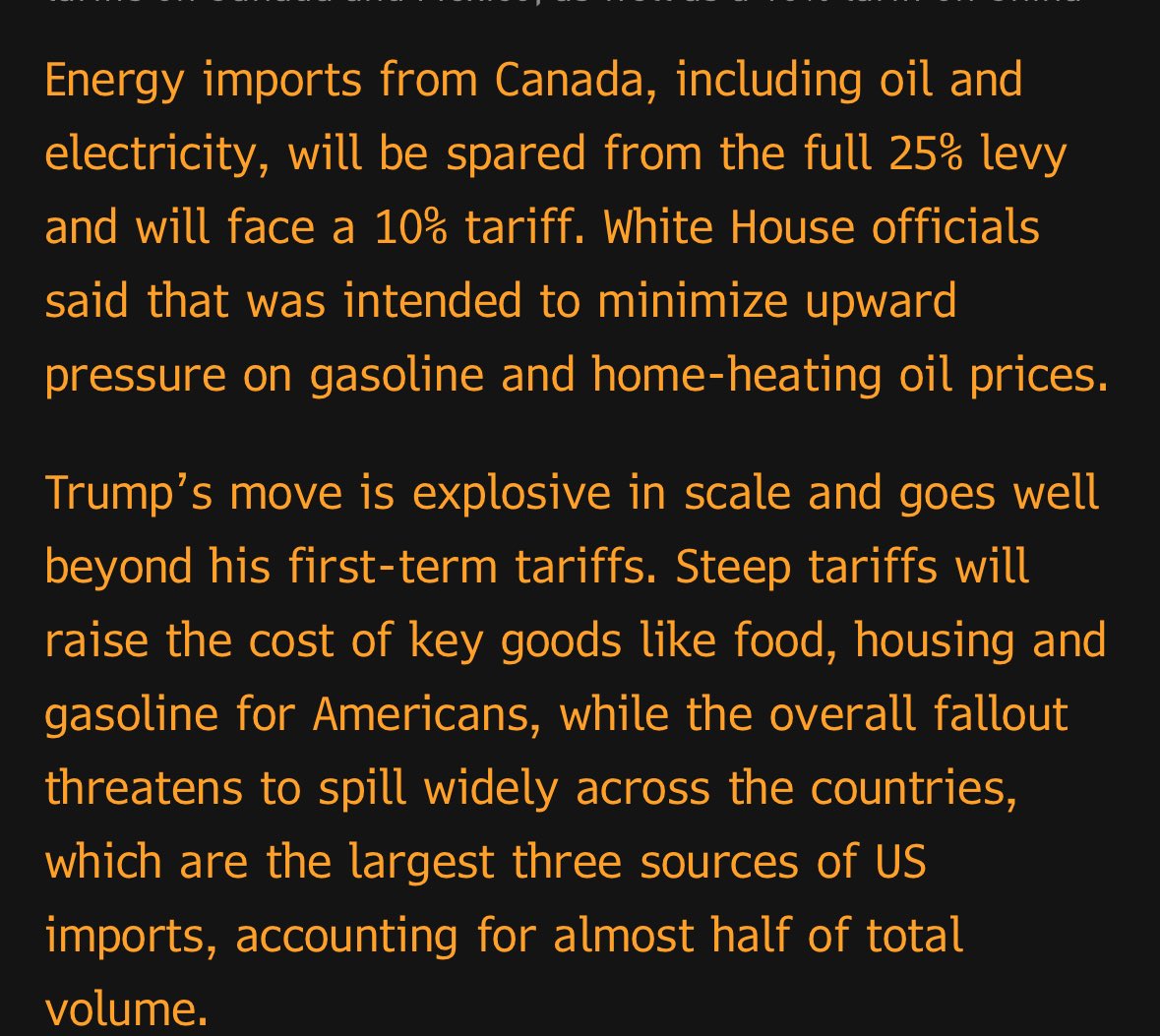 CryptoHayes's tweet photo. 60% of American plebes don’t have $1k of emergency funds. The Fed is “worried” about inflation. So Trump decides to hike energy prices via tariffs? He ain’t a fool, maybe he is trying to trigger a mini financial crisis? It’s def in the maybe column. https://t.co/VEiI9qZZqC