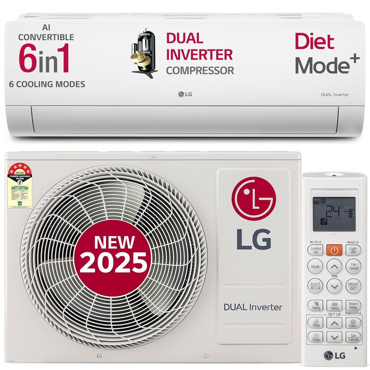 DealsBuckets's tweet image. Stay cool and save energy with the LG 1.5 Ton Dual Inverter AC—45% off, limited time deal!

amzn.to/4aFUsn8

 #HomeComfort #EnergyEfficiency #LGTech