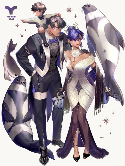 クラカケアザラシ親子 